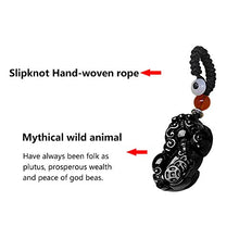 Load image into Gallery viewer, Mr.Ho Car Keychain Pendant, Key Ring Handmade Obsidian Pendant for Car & Bag Handbag Decoration