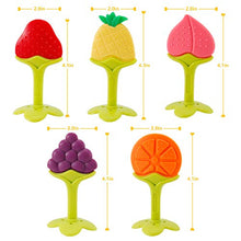 Load image into Gallery viewer, NASHRIO Baby Teething Toys 5 Pack - Silicone BPA Free Natural Organic Freezer Safe Teethers for Newborn Infant, Soft & Textured - Babies Shower Gift