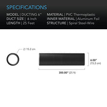 Load image into Gallery viewer, AC Infinity Flexible 6-Inch Aluminum Ducting, Heavy-Duty Four-Layer Protection, 25-Feet Long for Heating Cooling Ventilation and Exhaust