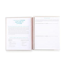 Load image into Gallery viewer, Erin Condren Prompted Vision Journal - Sapphire Interchangeable Cover with Gold Coil. 160 Pages of Planning Potential. Vision Spreads, Lined Pages, Dot Grid Pages, Sketchbook Pages