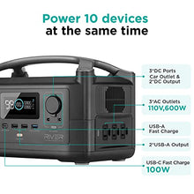 Load image into Gallery viewer, EF ECOFLOW RIVER 288Wh Portable Power Station,3 x 600W(Peak 1200W) AC Outlets & LED Flashlight, Fast Charging Silent Solar Generator (Solar Panel Optional) for Emergencies Home Outdoor Camping RV