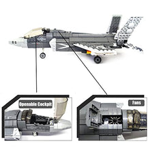 Load image into Gallery viewer, MEOA Military Stem Building Toys for 3 4 5 6 7 8 9 10 11 12+ Year Old Boys 646pcs F35 Lightning II Fighter Building Blocks Sets Jet Airplane Model Kits