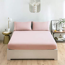 Load image into Gallery viewer, Bed Sheet Set 4 Pieces Brushed Microfiber Luxury with Soft Bedding Fade and Stain Resistant Queen, Blush Pink