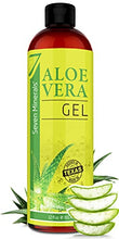 Load image into Gallery viewer, Organic Aloe Vera Gel with 100% Pure Aloe From Freshly Cut Aloe Plant, Not Powder - No Xanthan, So It Absorbs Rapidly With No Sticky Residue - Big 12 oz
