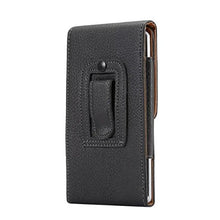 Load image into Gallery viewer, Vertical Cell Phone Belt Holster Pouch with Belt Clip and Belt Loop Case for iPhone 11 Pro XS X 8 7 6 6s/ Galaxy S6 S10e J5 J3 J2 S6 Edge Sol 3/ Moto G7 Play/ Google Pixel /LG Q7 Q6 K8