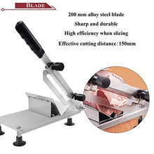 Load image into Gallery viewer, BAOSHISHAN Manual Frozen Meat Slicer Household Slicing Machine Cutter Stainless Steel for Mutton Beef Roll Bacon Cheese Vegetable Hot Pot Helper ZB-208B