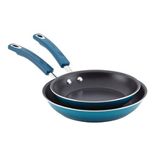 Load image into Gallery viewer, Rachael Ray Brights Nonstick Frying Pan Set / Fry Pan Set / Skillet Set - 9.25 and 11 inch, Blue