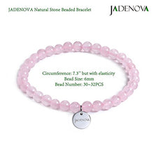 Load image into Gallery viewer, JADENOVA 6/8mm Natural Rose Quartz Gemstone Bracelet for Couples Gifts