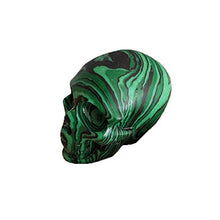 Load image into Gallery viewer, DingSheng 2" Natural Rock Quartz Crystal Skull,Hand Carved Crystal Gemstone Fine Art Sculpture, Reiki Healing Crystal Stone Statue Home Decoration (Malachite)