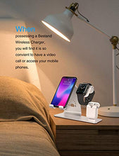 Load image into Gallery viewer, Bestand3 in 1 Apple iWatch Stand, Airpods Charger Dock, Phone Desktop Tablet Holder for Airpods, Apple Watch/ iPhone X/8 Plus/8/ 7 Plus/ iPad, Silver(Patenting, Airpods Charging Case NOT Included)