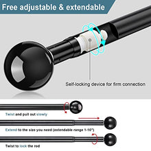 Load image into Gallery viewer, Adjustable Curtain Rod Set -1 inch Black Curtain Rods, Large Window Curtain Rod and Bracket,1 inch Drapery Rods for Bedroom,Kitchen,Sliding Glass Door (34-100”)