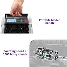 Load image into Gallery viewer, Aneken Money Counter Machine with Value Count, Dollar, Euro UV/MG/IR/DD/DBL/HLF/CHN Counterfeit Detection Bill Counter, ValuCount, Add and Batch Modes, Cash Counter with LCD Display, 2-Year Warranty