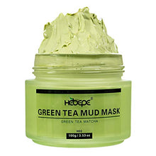 Load image into Gallery viewer, Hebepe Green Tea Matcha Facial Detox Mud Mask with Aloe Vera, Deep Cleaning, Hydrating, Detoxing, Healing, and Relaxing Volcanic Clay Facial Mask
