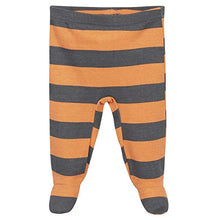 Load image into Gallery viewer, Grow by Gerber Baby Boys Organic 3-Piece Shirt, Footed Pant, and Cap Set, Grey/Orange, 3-6 Months