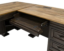 Load image into Gallery viewer, Martin Furniture IMSA684R-KIT Executve L-Desk & Return with Solid Wood Plank Tops, Fully Assembled, Brown