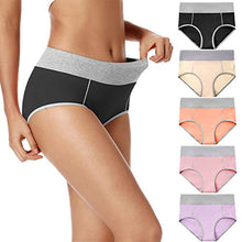 Load image into Gallery viewer, POKARLA Women's High Waisted Cotton Underwear Soft Breathable Panties Full Coverage Stretch Briefs Regular & Plus Size(Small)