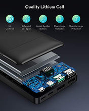 Load image into Gallery viewer, RAVPower Portable Charger 15000mAh PD3.0 Power Bank QC 3.0, 18W High-Speed Ultra Compact USB C Battery Pack Tri-Input and Tri-Output Compatible iPhone, iPad, Samsung Galaxy and More