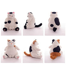 Load image into Gallery viewer, OOPSHANA Stuffed Animal Pillows, Cute Lazy Cat Plush Toys, Stuffed Plush Dolls, Gifts for Children and Girls (heibai-35, Multicolor)