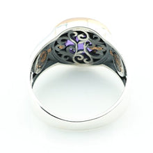 Load image into Gallery viewer, KAR 925K Stamped Sterling Silver Amethyst Zircon Men's Ring K41F (9)