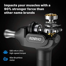 Load image into Gallery viewer, Massage Gun for Athletes, RENPHO Pro Deep Tissue Percussion Muscle Massager Handheld Electric Massager for Pain Relief with Titanium Alloy Heads, Long Battery Life, Christmas Gifts for Man
