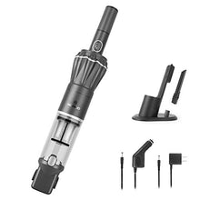 Load image into Gallery viewer, MOOSOO Handheld Vacuum 12KPa Cordless 1.1LB Ultra Lightweight 21 Minutes Mini Hand Vacuum Cleaner with Car Charger/Charging Dock Black, Single Touch Empty and Detachable Dust Cup