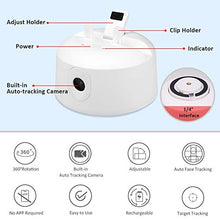 Load image into Gallery viewer, Auto Tracking Smart Shooting Holder【NO APP Required】 360°Rotation Auto Face Selfie Stick, Suitable for Phone, Tablet - Cell Phone Camera Mount for Tripod Stand - Idea for Live Streaming, Live Video