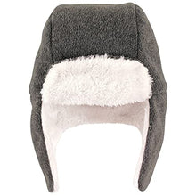 Load image into Gallery viewer, Hudson Baby baby girls Hat, Set, Charcoal, 0-6 Hudson Unisex Trapper Hat Mitten and Bootie Set Heather Charcoal 0 6 Months, Heather Charcoal, Months US