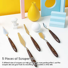 Load image into Gallery viewer, 5 Pieces Painting Knives Stainless Steel Spatula Palette Knife Oil Painting Accessories Color Mixing Set for Oil, Canvas, Acrylic Painting-Lightwish
