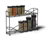 Load image into Gallery viewer, Spectrum Diversified Countertop Rack Cabinet Pantry Organization & Storage, 2-Tier Spice Organizer with Optional Wall Mount, Black
