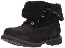 Load image into Gallery viewer, Timberland Womens Authentics Teddy Fleece Waterproof Fold-Down Black Nubuck Boot - 9.5 M