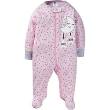 Load image into Gallery viewer, Gerber Baby Girls' 4 Pack Sleep N' Play Footies, Cloudy, Newborn