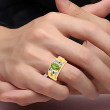 Load image into Gallery viewer, RYLOS Simply Elegant Beautiful Peridot & Diamond Ring - August Birthstone