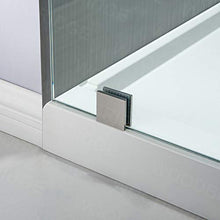 Load image into Gallery viewer, WOODBRIDGE MSDC4876-B Frameless Sliding Glass Shower Door | 44"-48"W x 76"H | Brushed Nickel Finish
