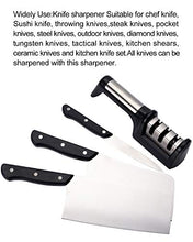 Load image into Gallery viewer, Knife Sharpeners Professional Three-step Knife Sharpener,3 Materials Grinding Groove,Diamond, Tungsten Steel and Ceramic Rod Helps Restore and Polish Blades, Quickly, Safe and Easy to Use