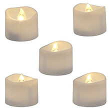 Load image into Gallery viewer, Homemory Realistic and Bright Flickering Bulb Battery Operated Flameless LED Tea Light for Seasonal and Festival Celebration, Pack of 12, Electric Fake Candle in Warm White and Wave Open