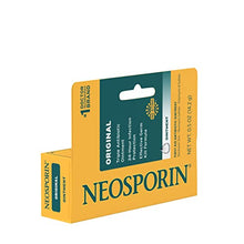 Load image into Gallery viewer, Neosporin Original First Aid Antibiotic Ointment with Bacitracin, Zinc for 24-Hour Infection Protection, Wound Care Treatment and The Scar Appearance Minimizer for Minor Cuts, Scrapes and Burns.5 Oz