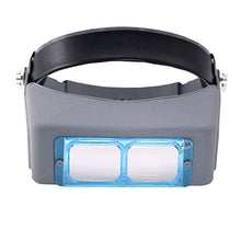 Load image into Gallery viewer, Headband Magnifier Double Lens Head-Mounted Reading Magnifier Loupe Jewelry Visor Opitcal Glass Binocular Magnifier with Lens Magnification-1.5X 2X 2.5X 3.5X
