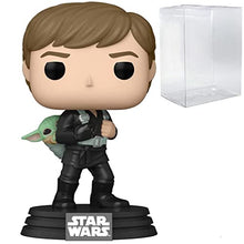 Load image into Gallery viewer, POP Star Wars: Book of Boba Fett - Luke Skywalker & Grogu Training Funko Vinyl Figure (Bundled with Compatible Box Protector Case), Multicolor, 3.75