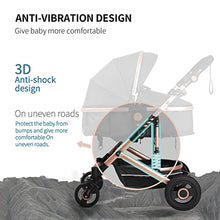 Load image into Gallery viewer, Reversible Convertible Baby Strollers for Infant - High Landscape Bassinet Pushchair 2-in-1 Newborn Pushchair (Gray)