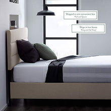 Load image into Gallery viewer, Edenbrook Johnson Upholstered Bed with Built-in Drawers-Modern Channel Tufted Headboard-Easy Assembly-Queen, Charcoal