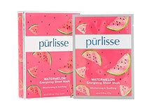 Load image into Gallery viewer, purlisse Watermelon Energizing Sheet Mask: Cruelty-Free & clean, Paraben & Sulfate-free, Packed with Vitamins A, B, & C, Aloe Vera calms skin | Pack of 6