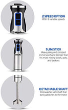 Load image into Gallery viewer, Mueller Austria Ultra-Stick 500 Watt 9-Speed Immersion Multi-Purpose Hand Blender Heavy Duty Copper Motor Brushed 304 Stainless Steel With Whisk, Milk Frother Attachments, BPA-Free