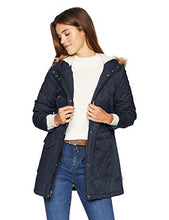 Load image into Gallery viewer, Levi's Women's Performance Sherpa Lined Midlength Parka Jacket, navy, X-Small