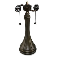 Load image into Gallery viewer, Serena D'italia Tiffany Style Table Lamps Contemporary, Mosaic Stained Glass Lamp, Antique, Victorian, Vintage Styling, Double Pull Chain (Blue, White, Yellow)