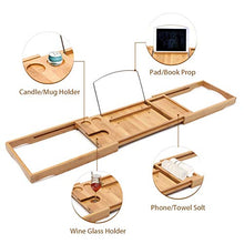Load image into Gallery viewer, ESSORT Bath Tray and Bath Pillow Combo, Air Mesh Bathroom Cushion for Head, Neck, Shoulder Support, Bathtub Caddy Tray Adjustable Holder