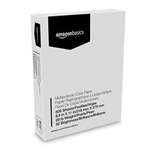 Load image into Gallery viewer, Amazon Basics Multipurpose Copy Printer Paper, 8.5 x 11 Inch 20Lb Paper - 8 Ream Case (4,000 Sheets), 92 GE Bright White