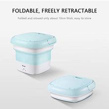 Load image into Gallery viewer, ZKU 2020 Upgraded Portable Washing Machine, Folding Automatic Laundry Machine, Turbine Washer, USB Cable, Low Noise, Mini Washing Machine for Camping, Dorms,Apartments, Business Trip - Blue