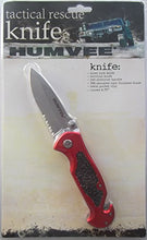Load image into Gallery viewer, HUMVEE Tactical Rescue Knife, Red/Black