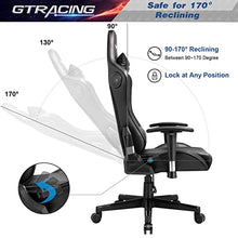 Load image into Gallery viewer, GTRACING Gaming Chair with Speakers Bluetooth Music Video Game Chair Audio Ergonomic Design Heavy Duty Office Computer Desk Chair GT890M (Black)