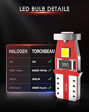 Load image into Gallery viewer, Torchbeam 194 T10 LED Bulb 6000K White 168 2825 W5W 3-SMD 3030 Chips LED Replacement Bulbs for Car Dash Bulbs License Plate Lights Dome Map Door Courtesy Front/Rear Side Marker Lights, Pack of 10